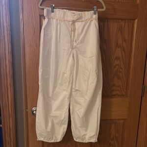 NWT Anthropologie Pilcro white Joggers Parachute Track Pants